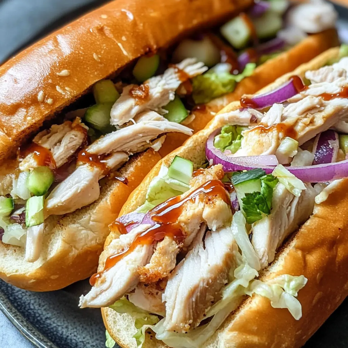 White BBQ Chicken Subs