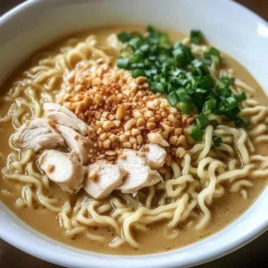 Creamy Garlic Chicken Ramen