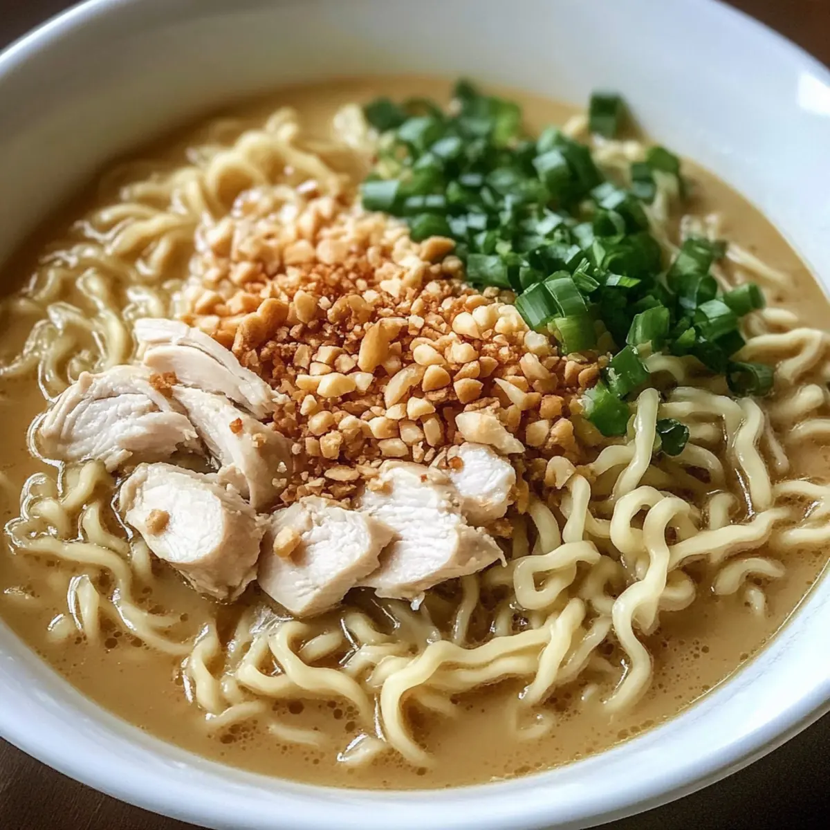 Creamy Garlic Chicken Ramen