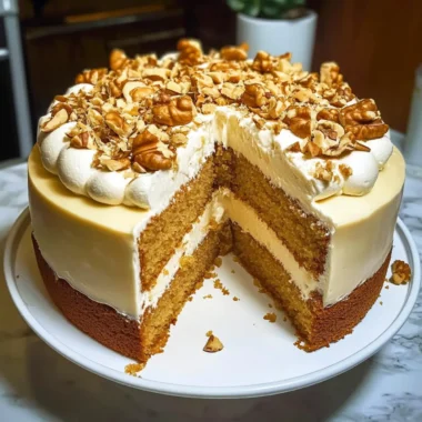 Banana Walnut Cream Cake