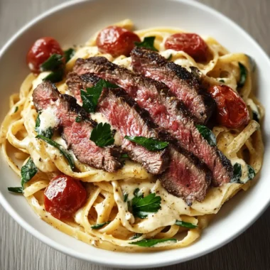 Steak and Boursin Pasta