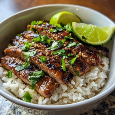 Ginger Lime Pork with Coconut Rice