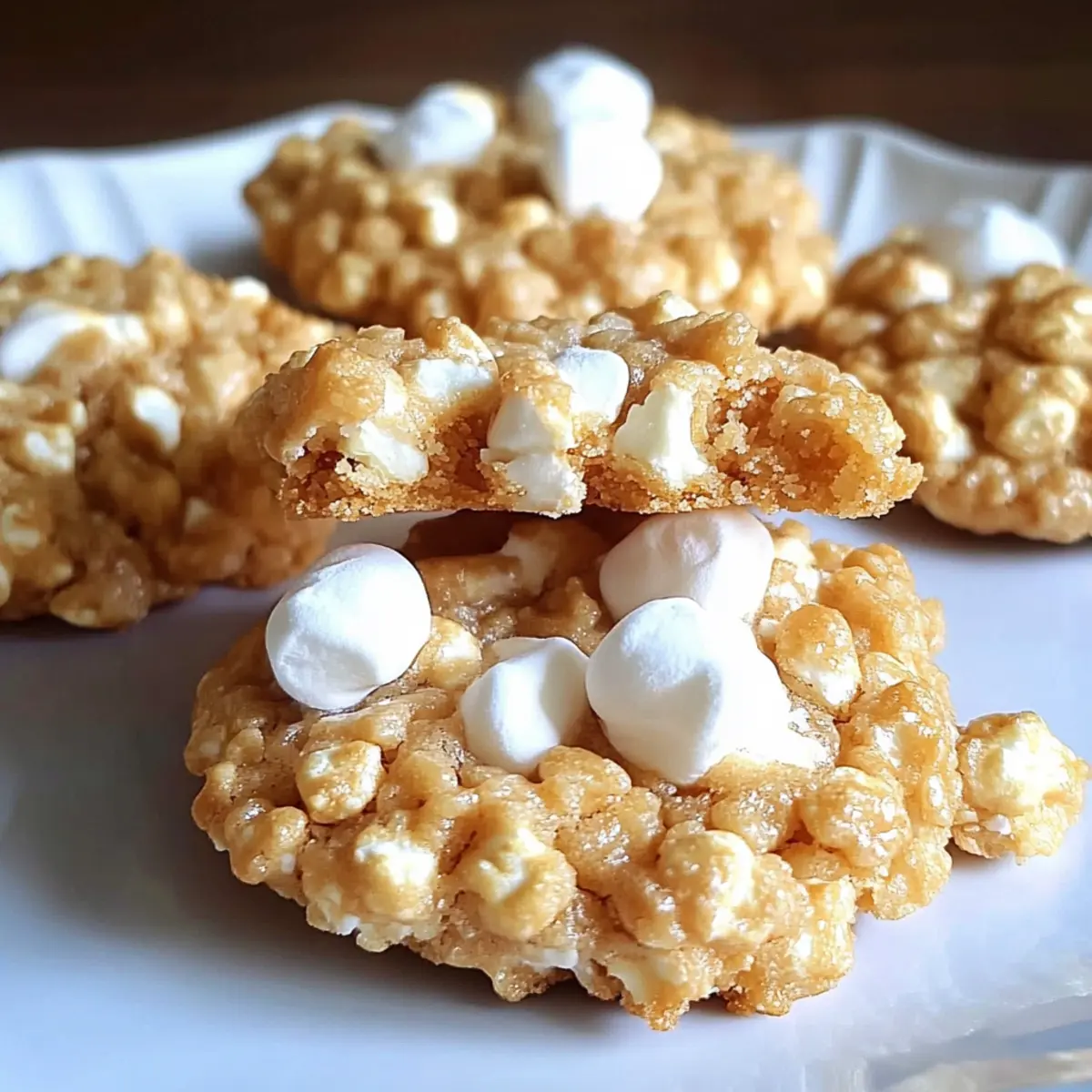 No-Bake Marshmallow Peanut Butter Cornflake Cookies