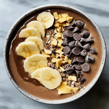 Chocolate Peanut Butter Smoothie Bowl