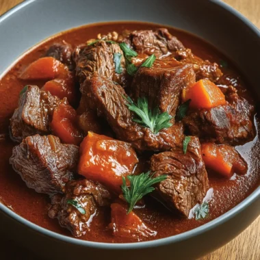 Slow-Cooked Beef in Tomato Gravy