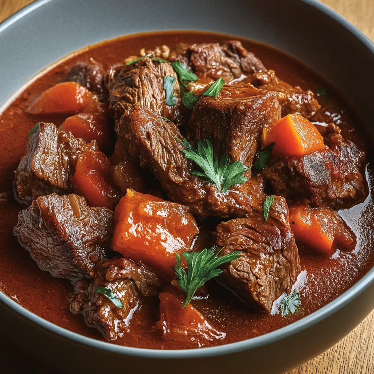 Slow-Cooked Beef in Tomato Gravy