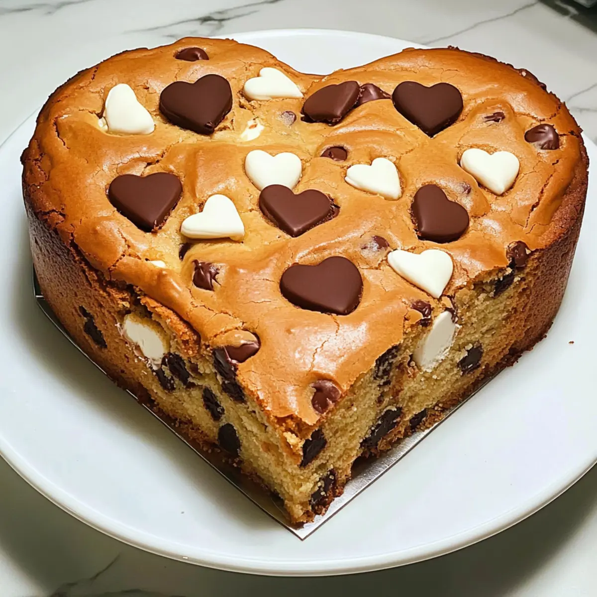 Heart Shaped Cookie Cake