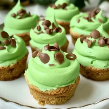 Grinch Mini Cheesecakes
