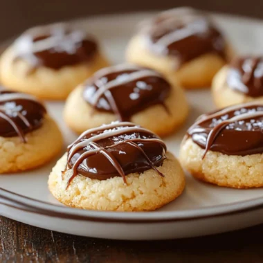 Twix Thumbprint Cookies