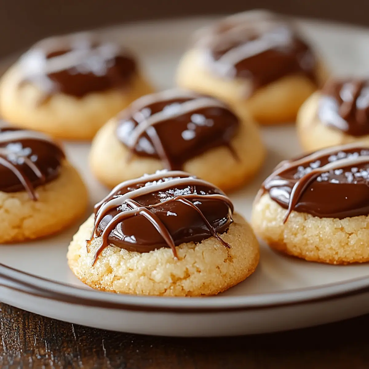 Twix Thumbprint Cookies