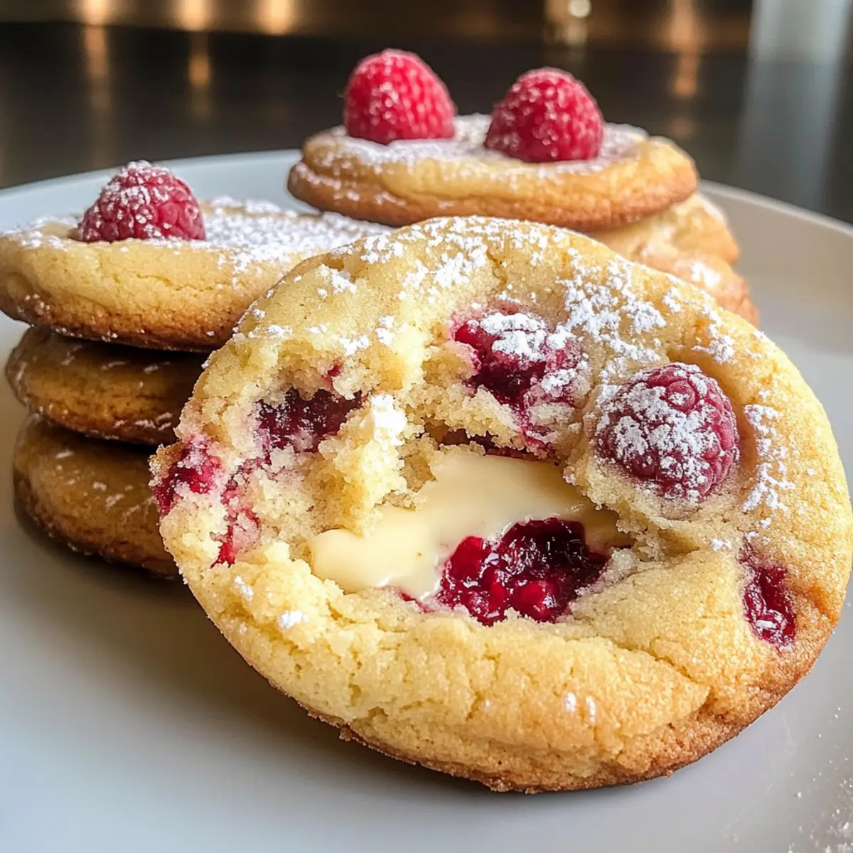 Raspberry Cheesecake Cookies