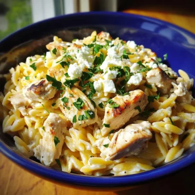 Lemon Feta Chicken Orzo
