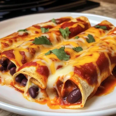 Bean and Cheese Enchiladas