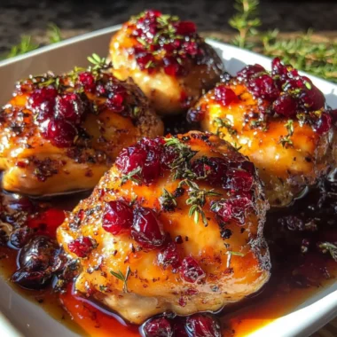 Orange Cranberry Chicken Thighs