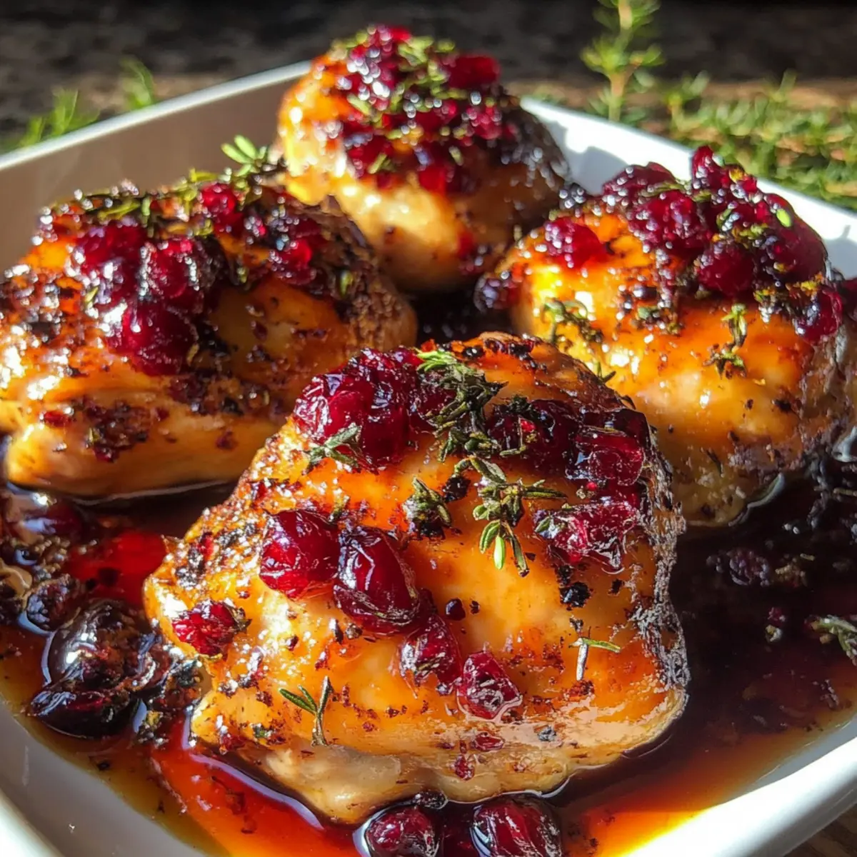Orange Cranberry Chicken Thighs