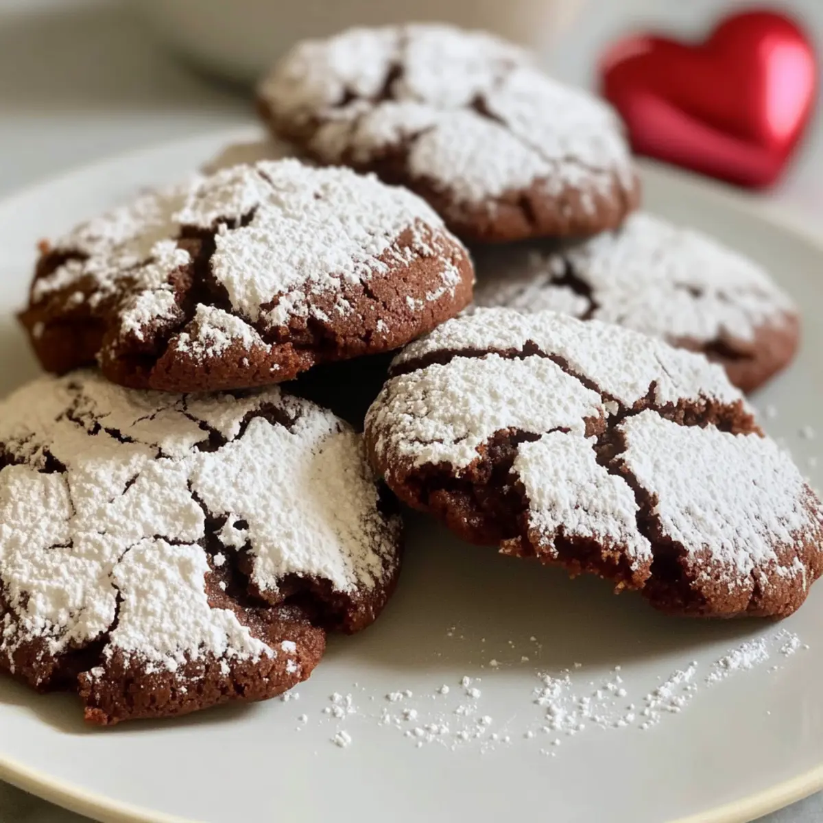 Valentine Crinkle Cookies