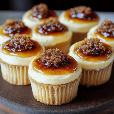 Vanilla Bean Crème Brûlée Cheesecake Cupcakes