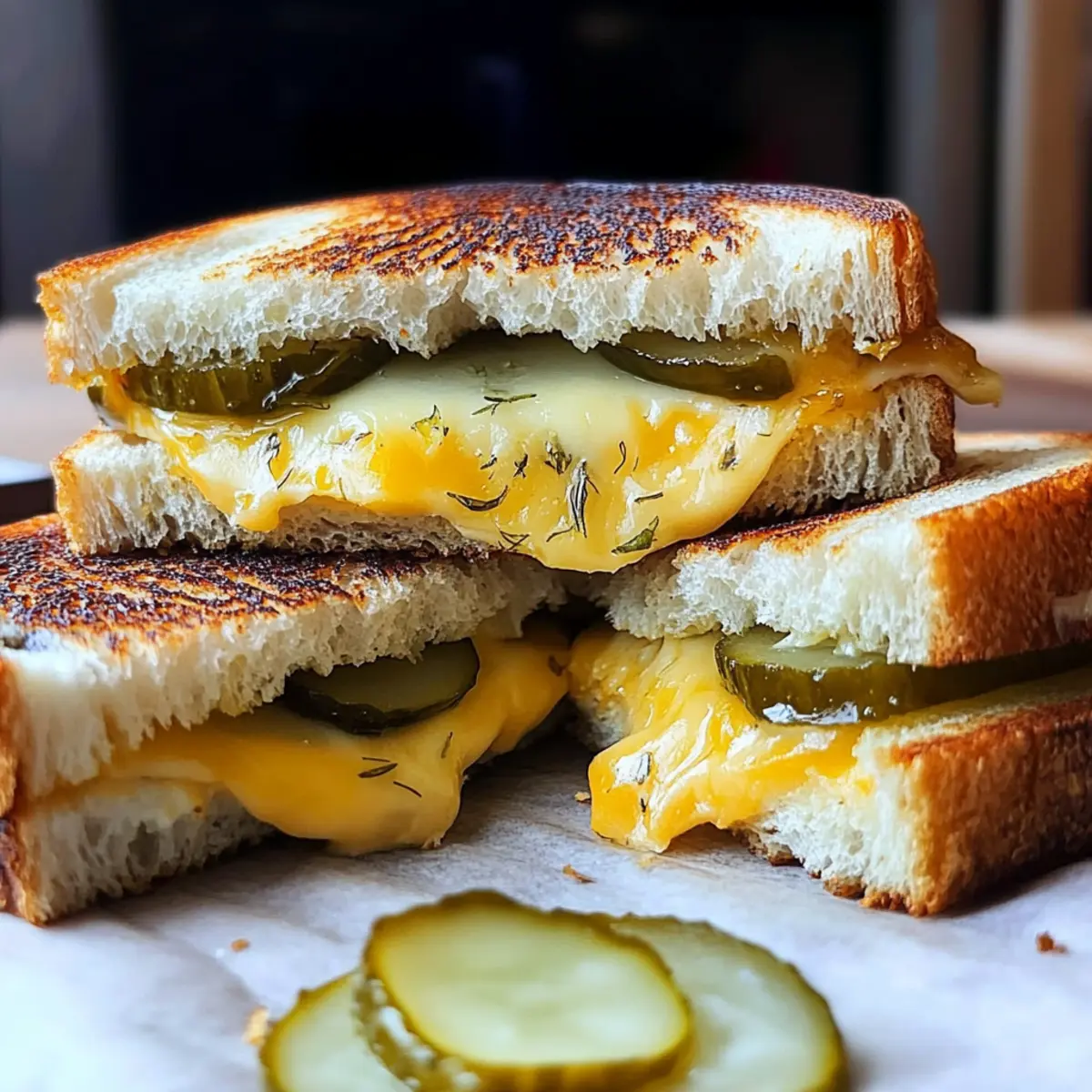 Dill Pickle Grilled Cheese