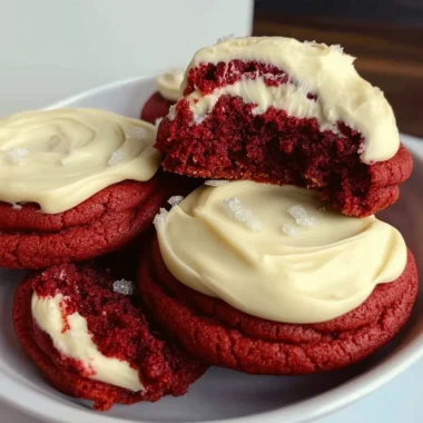 Red Velvet Cookies with Cream Cheese Frosting