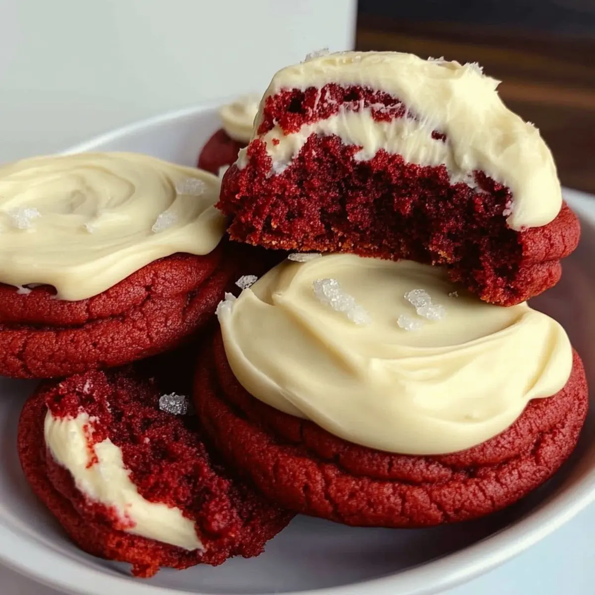 Red Velvet Cookies with Cream Cheese Frosting