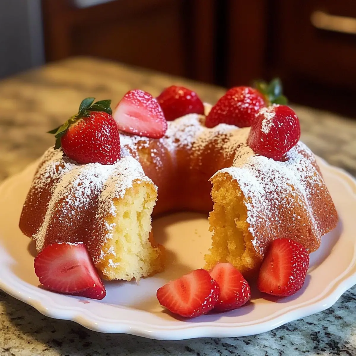 Mini Strawberry Bundt Cakes