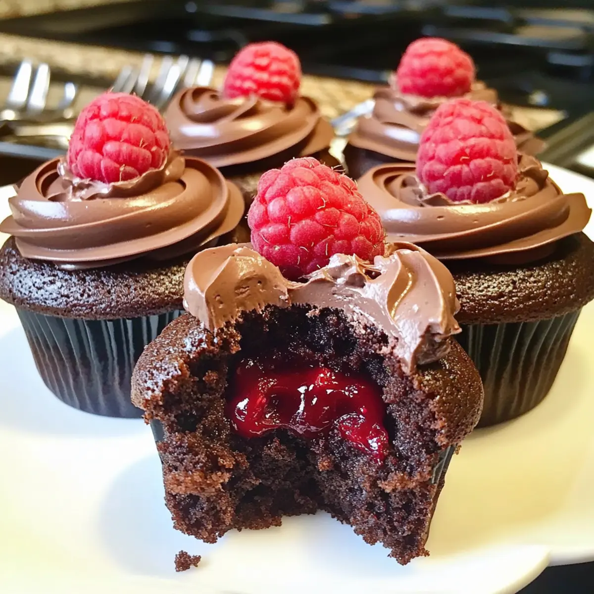 Chocolate Raspberry Cupcakes