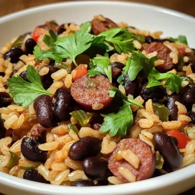 Black Beans and Rice with Sausage