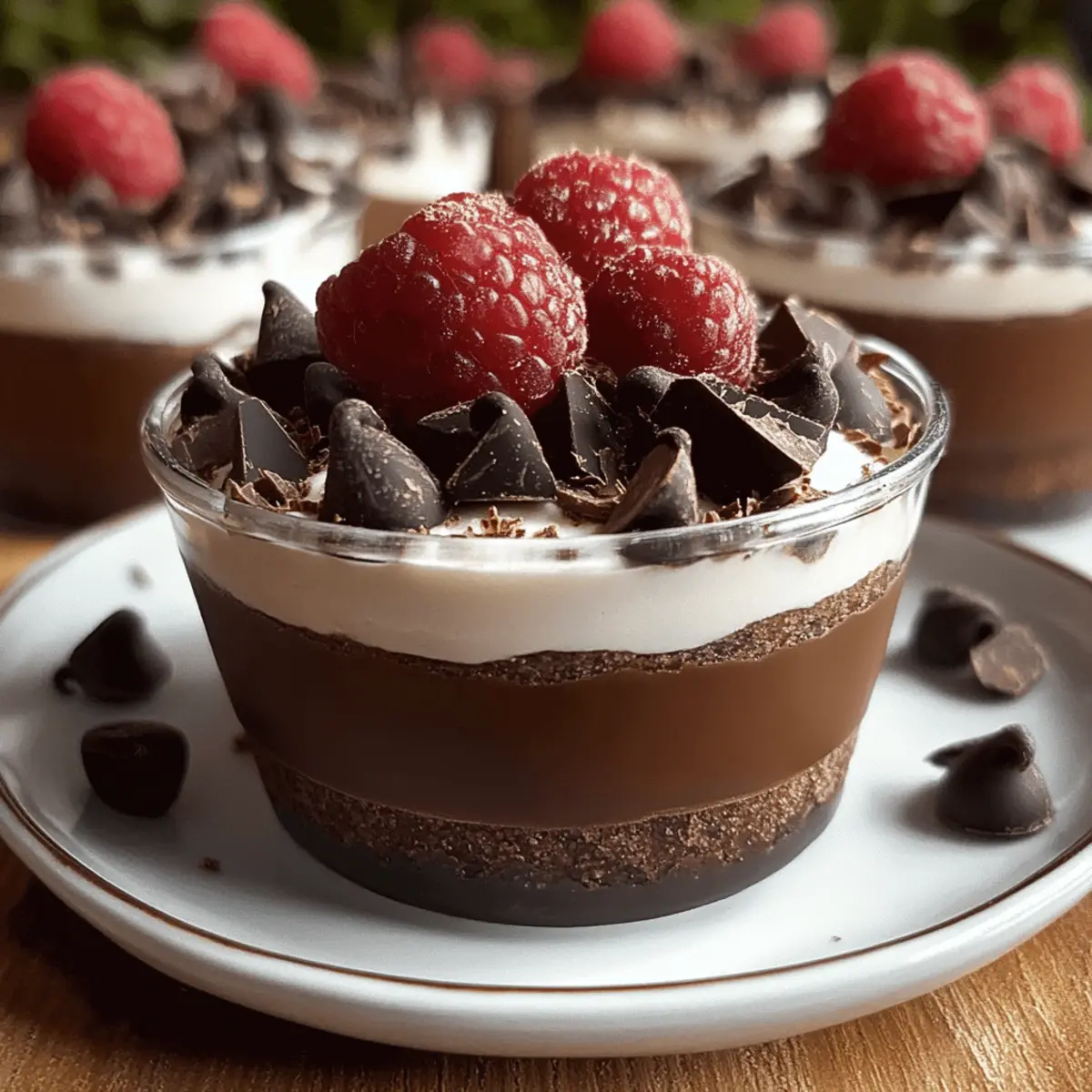 No-Bake Ricotta Chocolate Dessert Cups