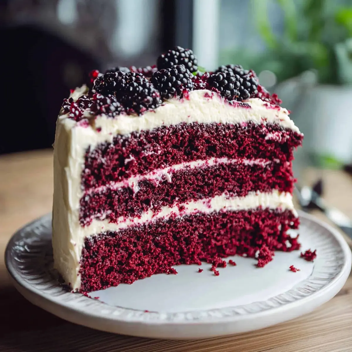 Blackberry Velvet Cake