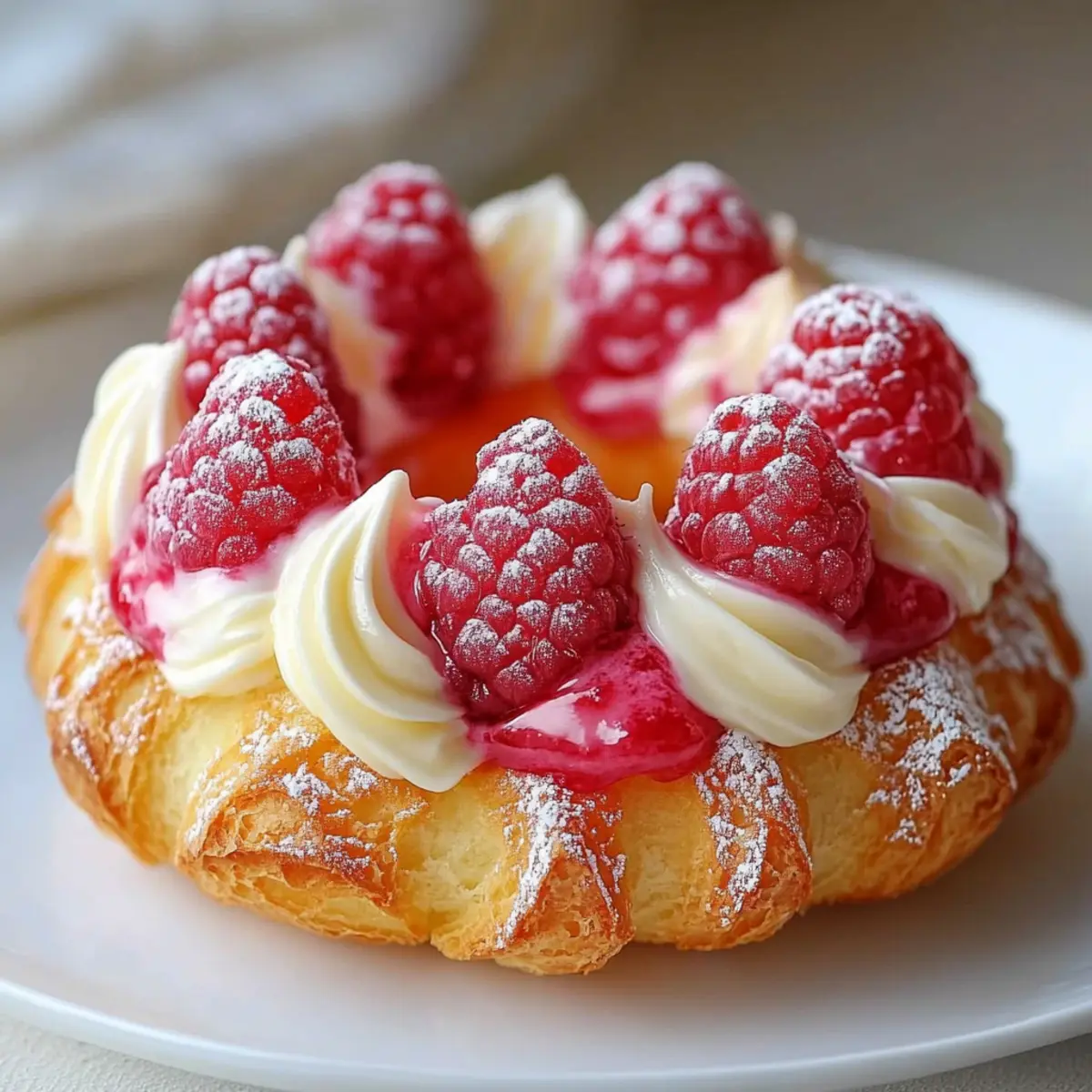 Raspberry Cream Choux Ring