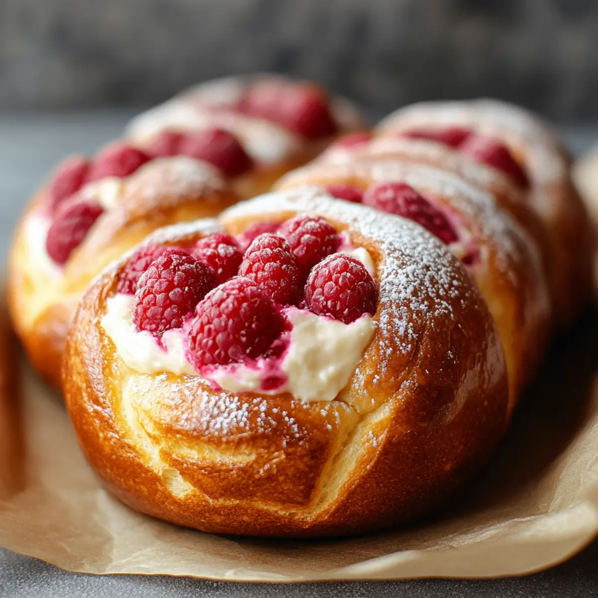 Raspberry Cheesecake Brioche