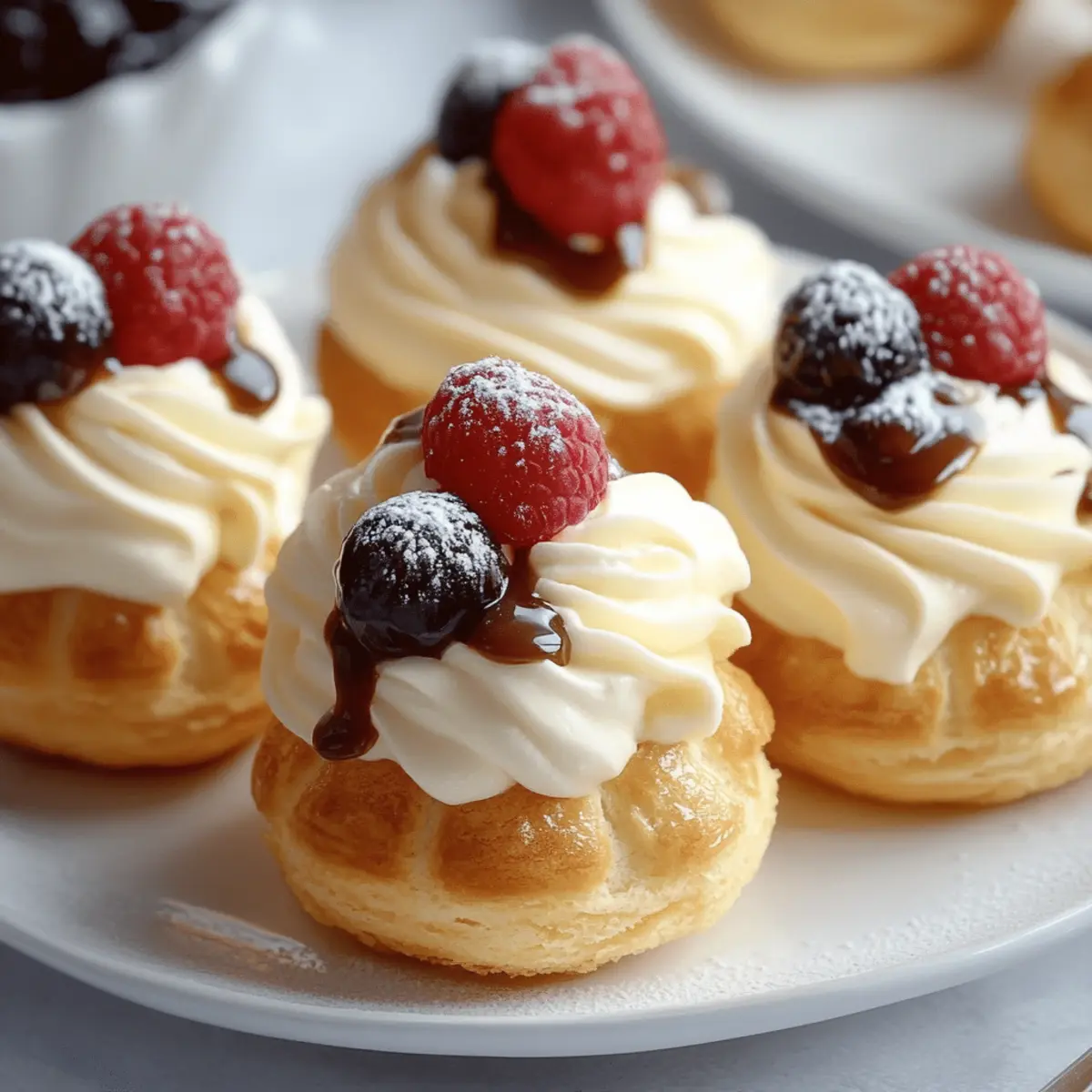 Vanilla Pudding Choux Cups