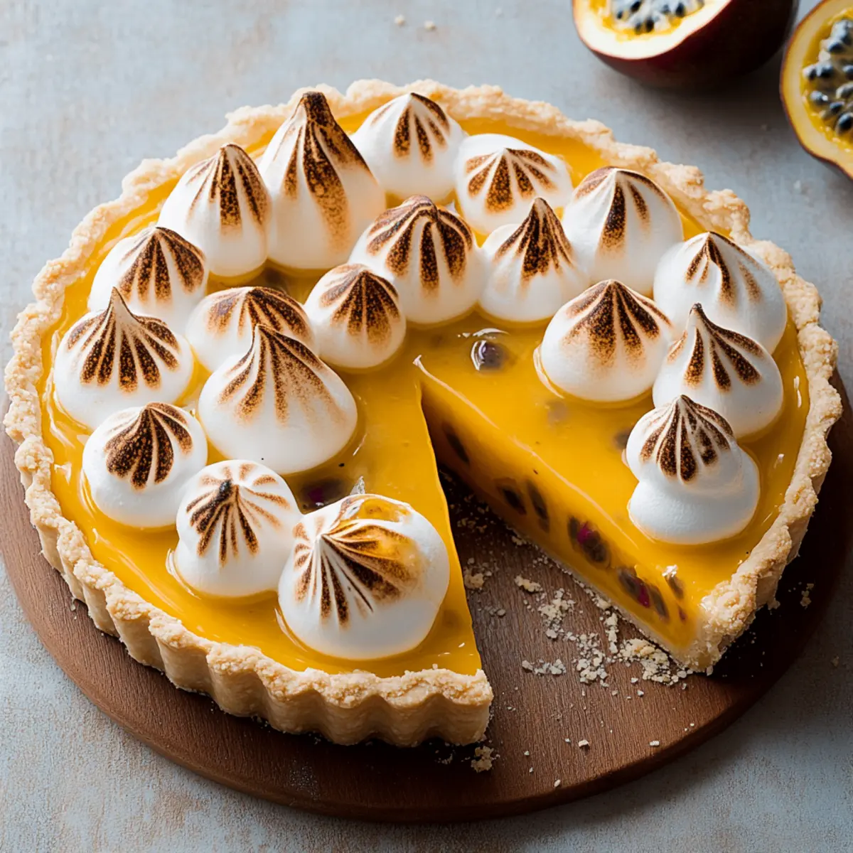 Passionfruit Tart with Toasted Meringue