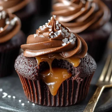 Chocolate Caramel Stuffed Cupcakes