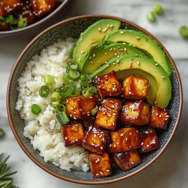 Sweet Soy Glazed Tofu Bowls