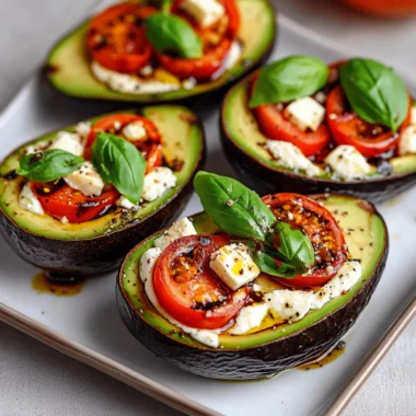 Caprese Stuffed Avocado Halves