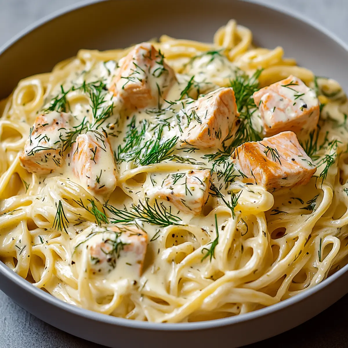 Creamy Dill Salmon Pasta