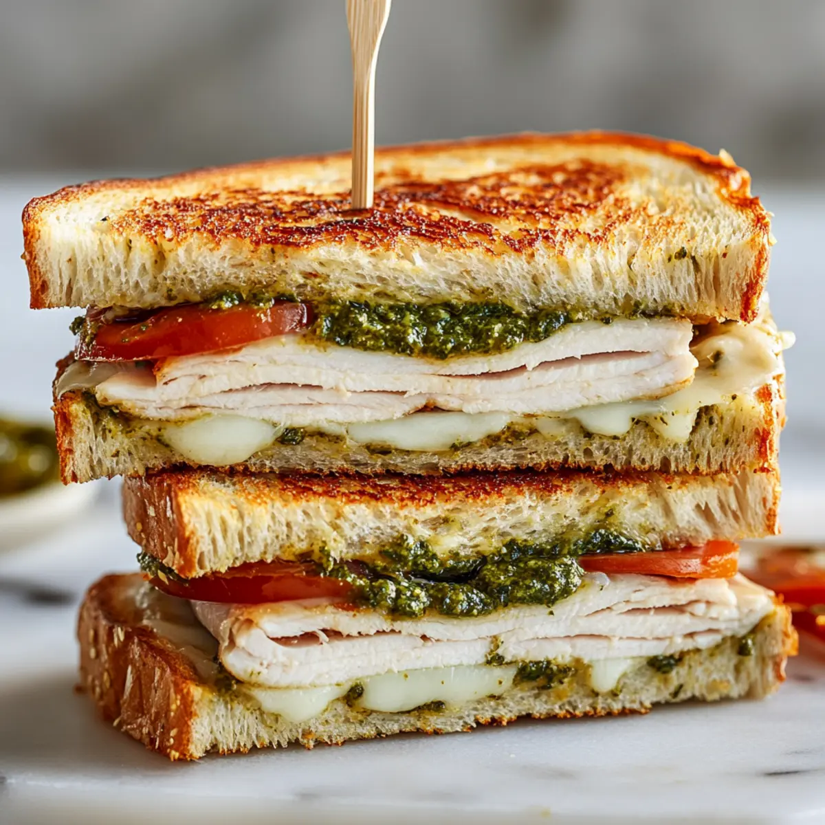 Turkey Pesto Panini Melts