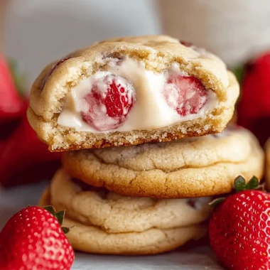 Strawberry Cheesecake Stuffed Cookies