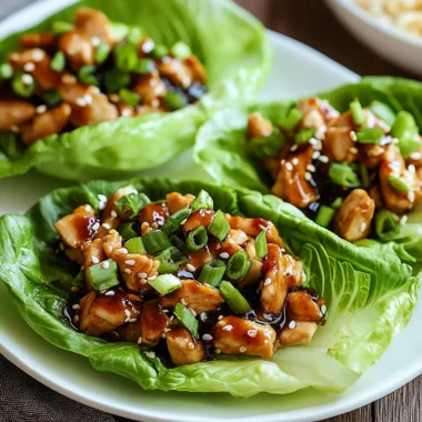 Teriyaki Chicken Lettuce Cups
