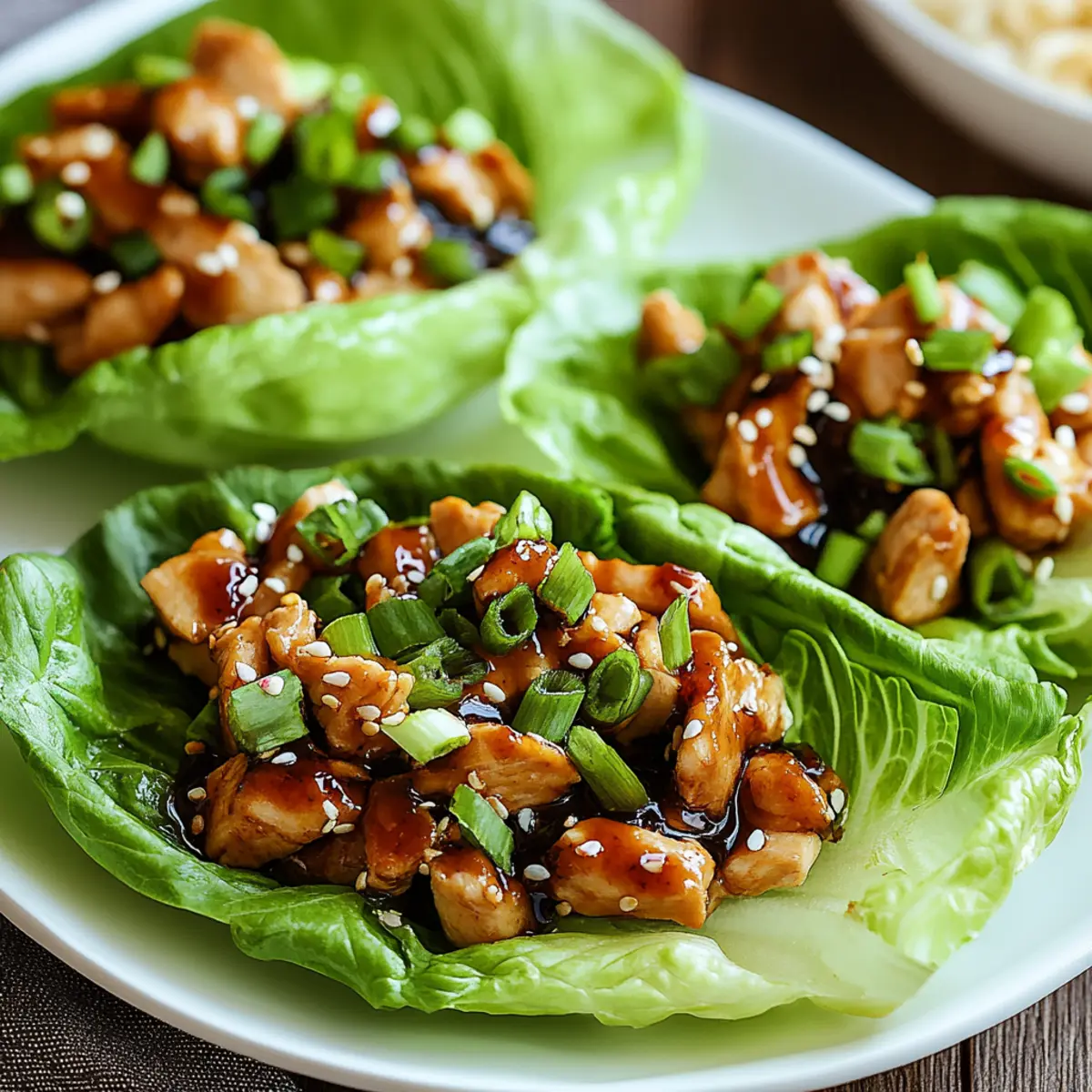 Teriyaki Chicken Lettuce Cups