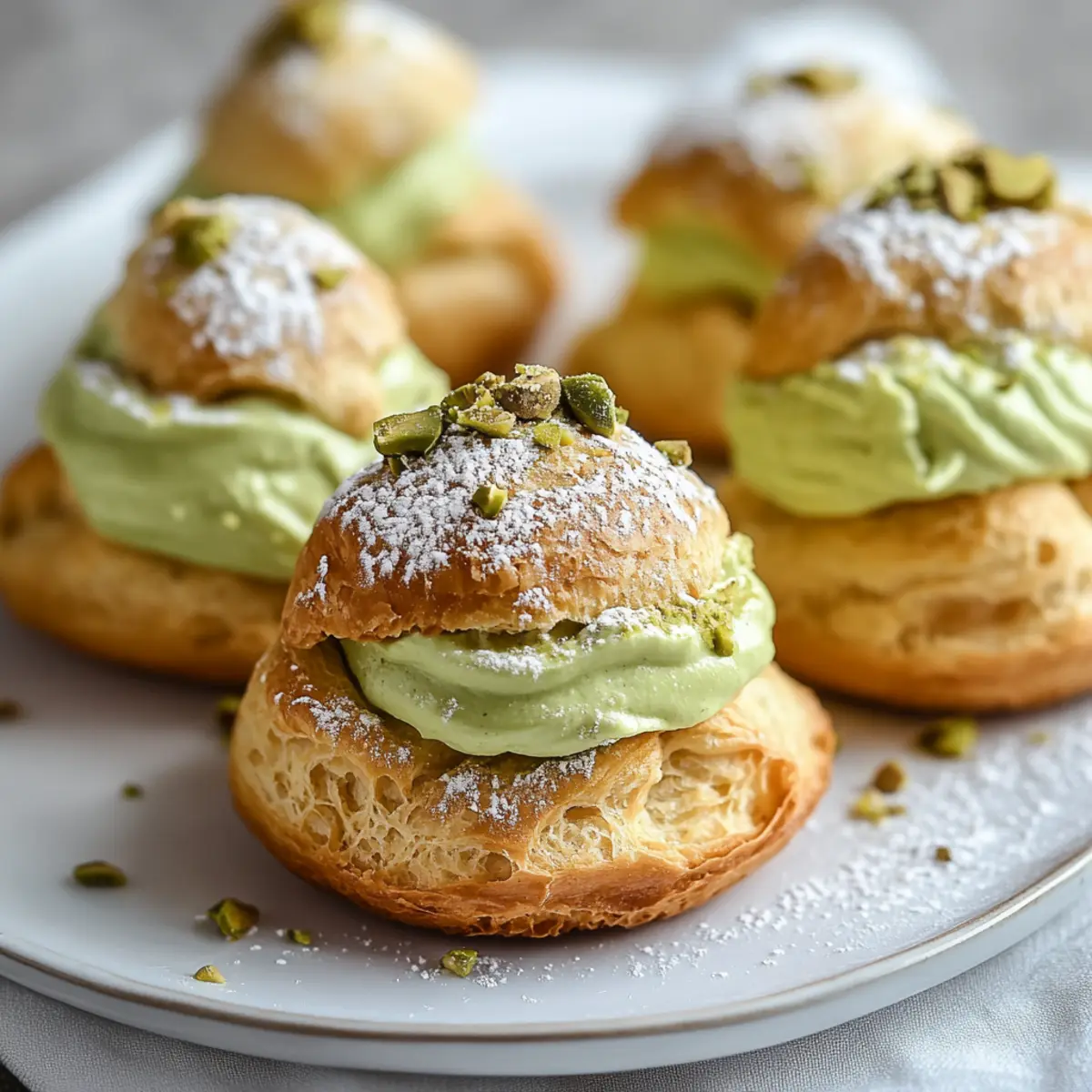 Pistachio Cream Puffs Recipe