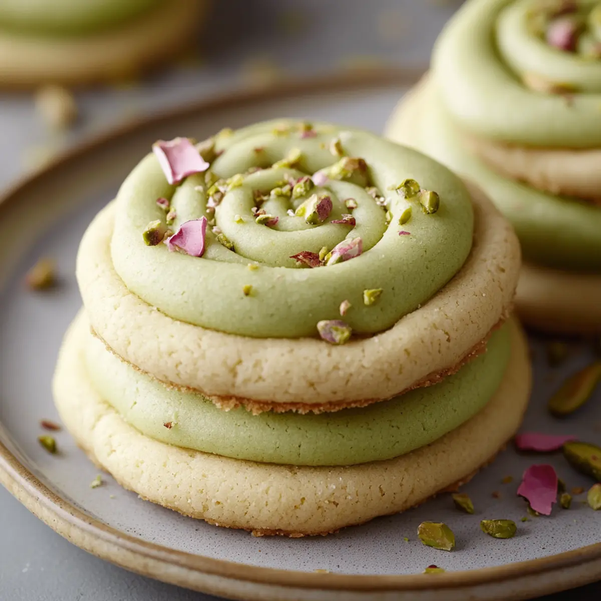 Pistachio Rose Cookies
