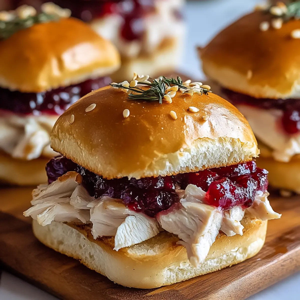 Turkey Cranberry Melt Sliders
