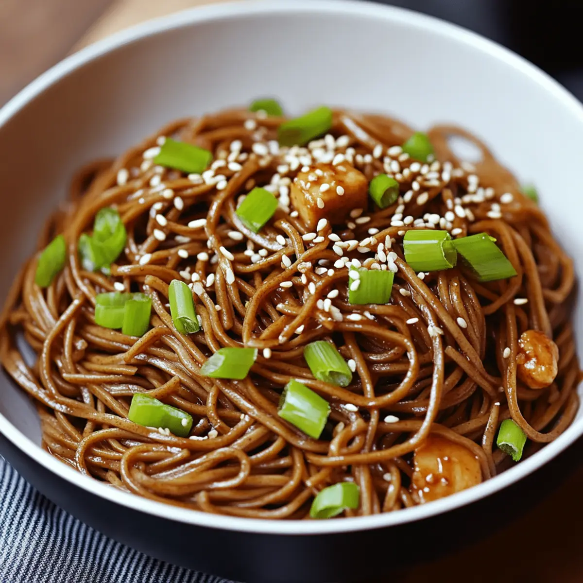 Garlic Sesame Soba Noodles