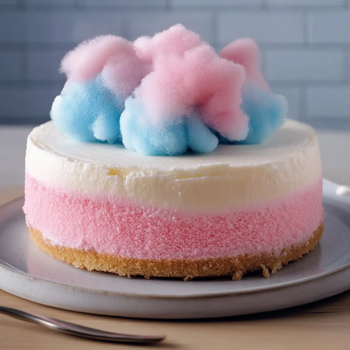 Cotton Candy Cheesecake