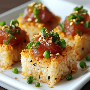 Spicy Tuna Crispy Rice Squares