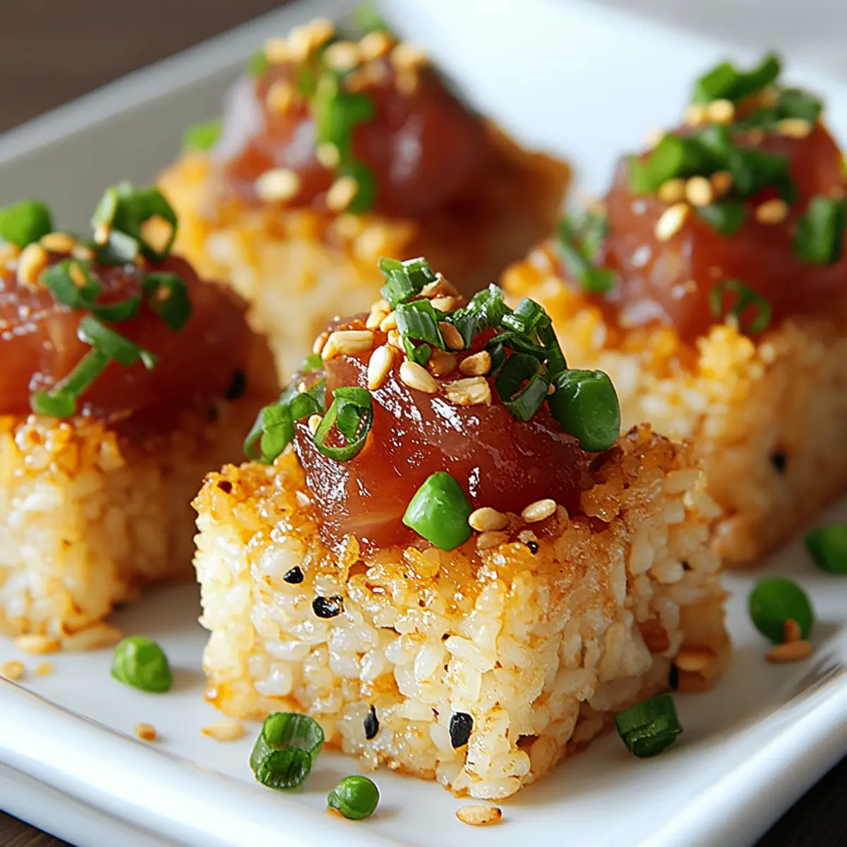 Spicy Tuna Crispy Rice Squares