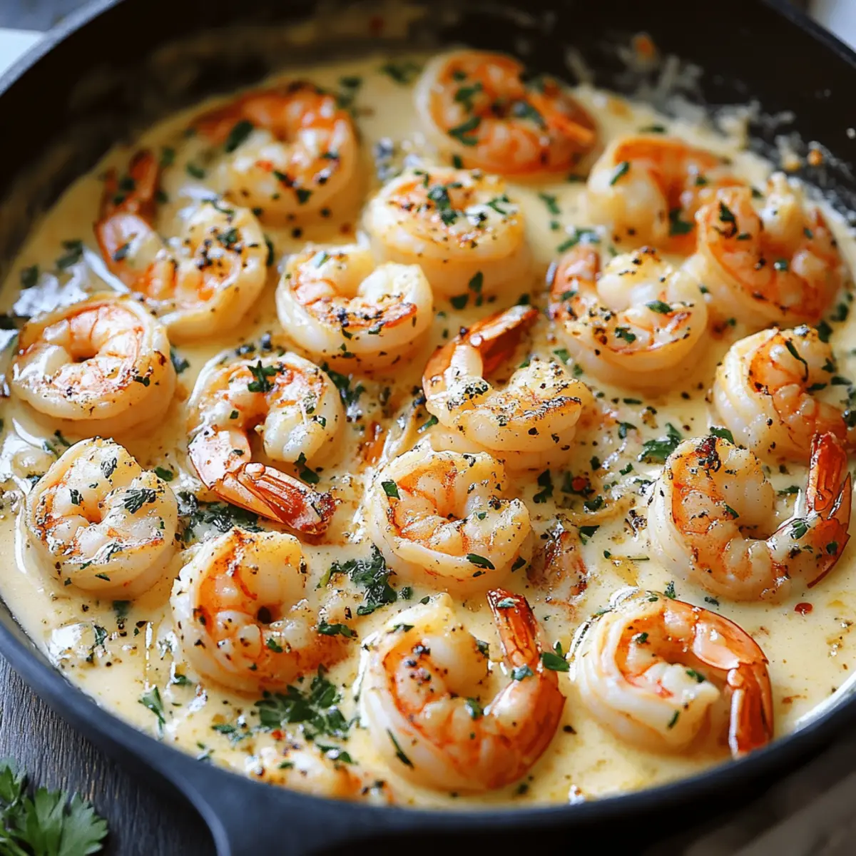 Creamy Garlic Shrimp Skillet