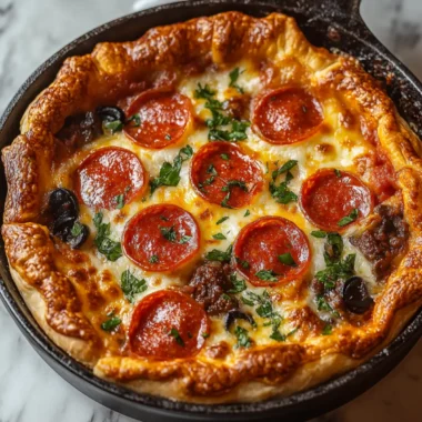 Pizza Pot Pie Skillet Recipe